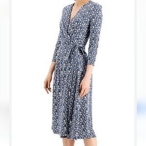 Weekend maxmara dress floral blue jersey knit